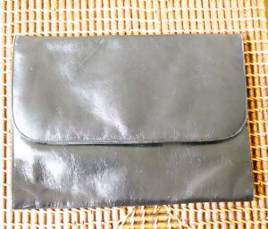 Thrifted leather bag