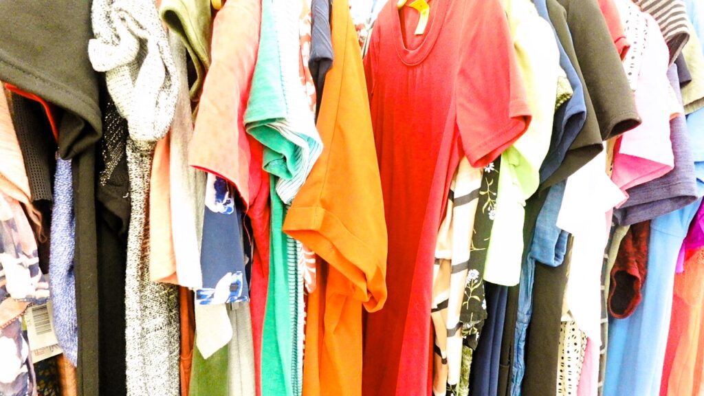 colourful t-shirt collection Thrifting in Pasadena, Texas MS Thrift Rayder